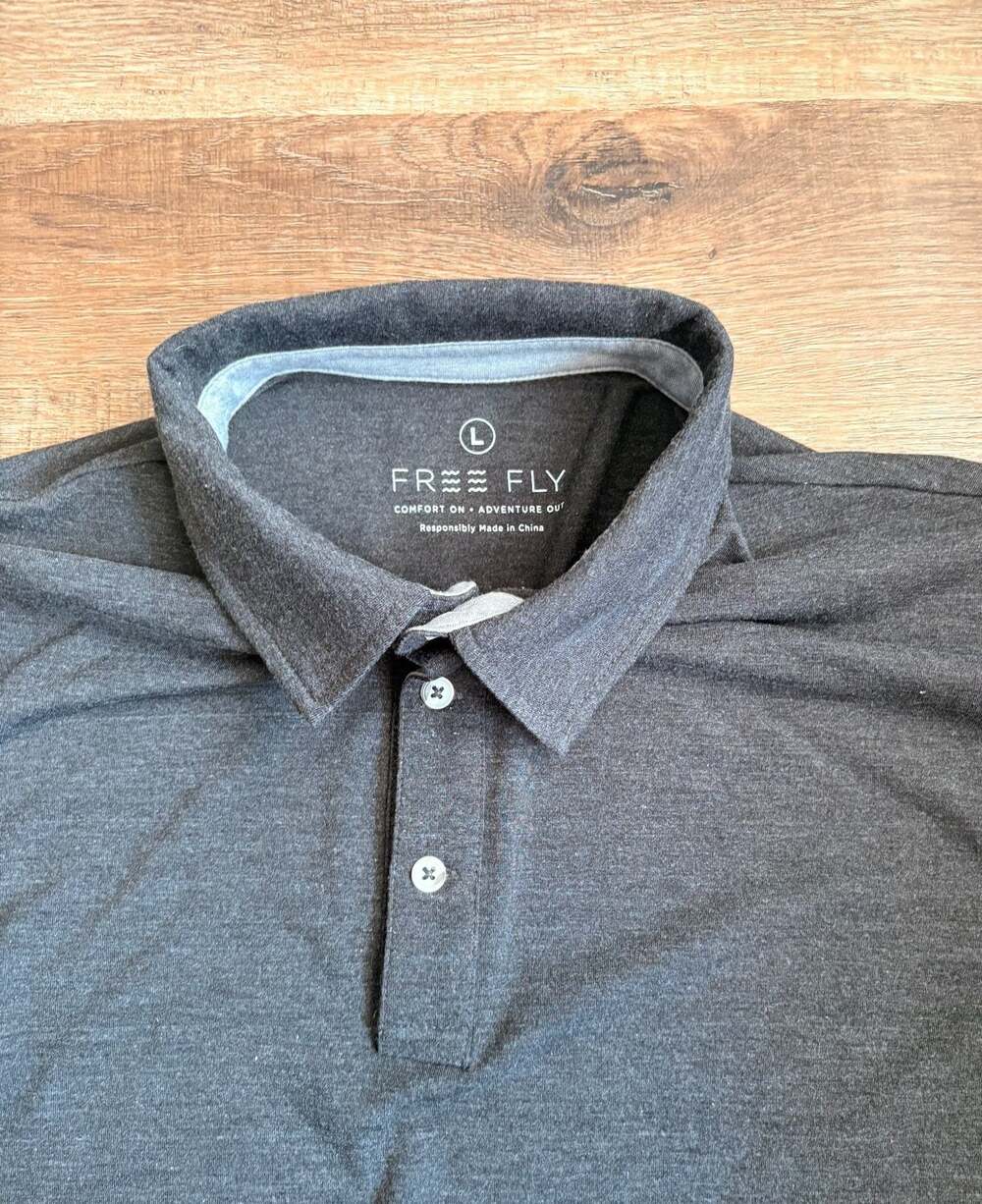 Free Fly Large Men's Bamboo Blend Performance Short Sleeve Polo Shirt - Picture 3 of 9